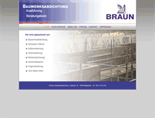 Tablet Screenshot of braun-abdichtung.de